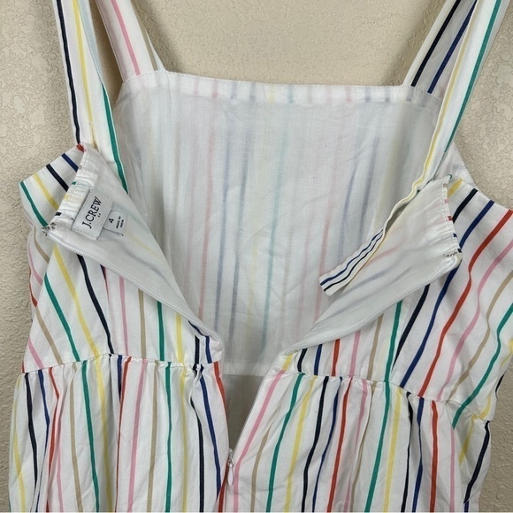J. Crew Women's Rainbow Striped Tiered Ruffle Maxi Sun Dress Size 4 - Picture 7 of 15